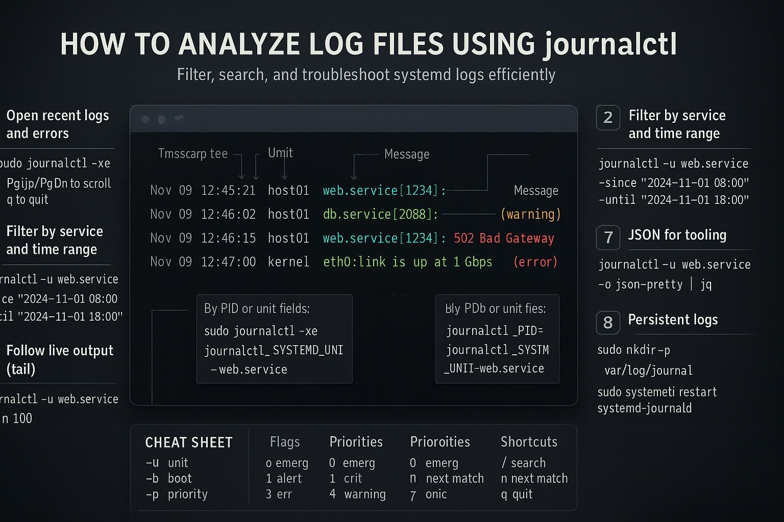 How to Analyze Log Files Using journalctl